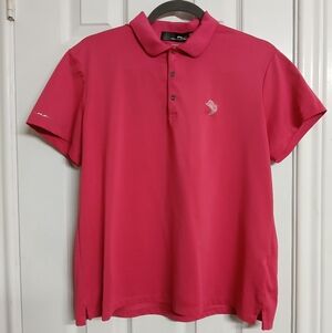 Ralph Lauren Vibrant Pink Polo Golf Shirt - Size L